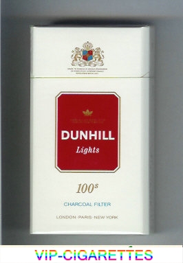 In Stock Dunhill Lights Charcoal Filter 100s white and red cigarettes ...