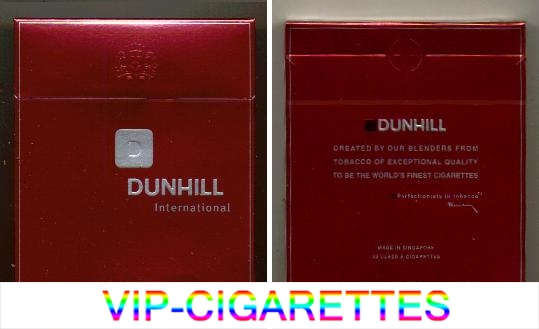 In Stock Dunhill International D 100s cigarettes wide flat hard box Online