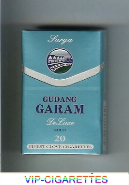 In Stock Gudang Garam Surya De Luxe Mild green cigarettes hard box Online